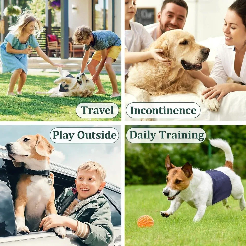 Reusable Dog Diapers Male, Washable Belly Bands Male Dogs, Pack of 5 NEW Sz. XL